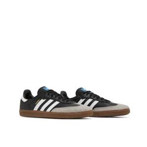 Adidas Black and Gray sambas Shoes with White Stripes